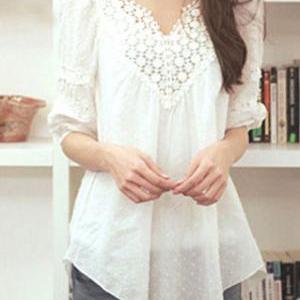 [grzxy6600247]sweet Elegant Floral Crochet Lace..