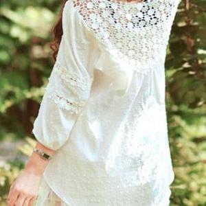 [grzxy6600247]sweet Elegant Floral Crochet Lace..