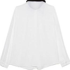 Love Heart Cutout Long Sleeve Loose Fit White Shirt Blouse ...