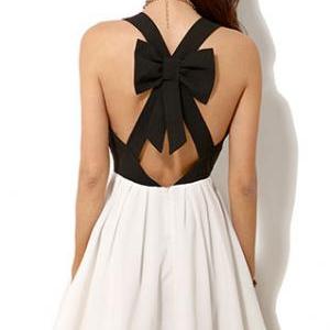 [grzxy6601633]black And White Crossback Bowknot..