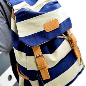 Unisex Nautical Stripe School Travelling Bag..