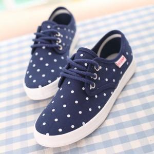 [grzxy61900399]dotted Casual Shoes Lace Up Low Top..