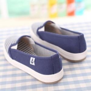 [grzxy61900400]nautical Stripe Casual Shoes Canvas..