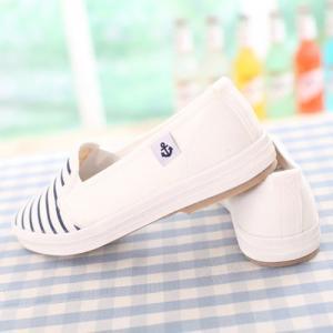 [grzxy61900400]nautical Stripe Casual Shoes Canvas..