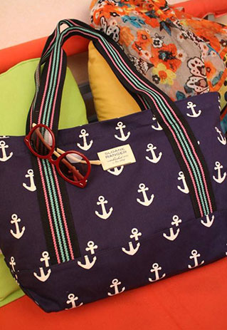 Grzxy6200055 Volume Owl Anchor Print Canvas Leisure Travelling Grzxy6200055 Volume Owl Anchor Print Canvas Leisure Travelling Bag Handbag