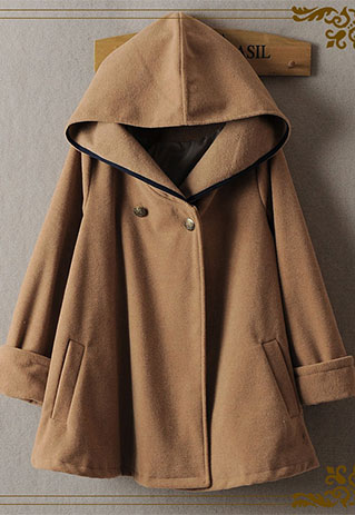 Loose Fit Wrap Poncho Cape Jacket Hodded Coat Overcoat [grzxy6601180 ...
