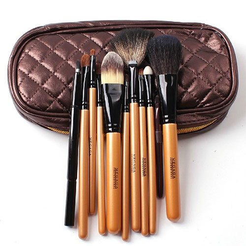 Beauty Cosmetic Makeup 10pcs Brushes Set Kit With Pouch [grzxy62200019]