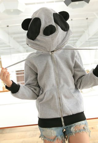 Couple Matching Full Zip Up Hooded Panda Sweatshirt Jacket [ghyxh36112] |  Panda sweatshirt, Couple matching, Sweatshirt jacket