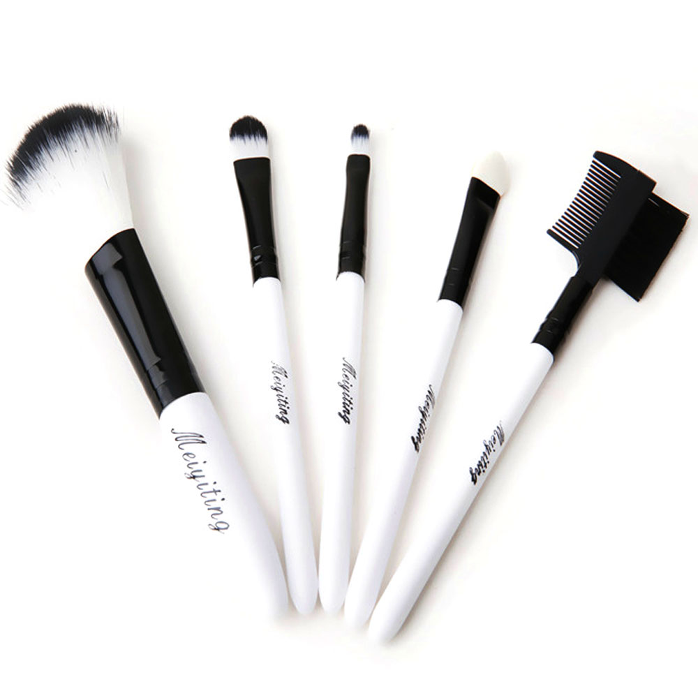 5pcs Makeup Cosmetic Eye And Powder Brush Set [grzxy62200022]