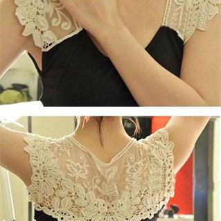 See Through Open Back Crochet Lace Camisole Tank Top Vest [grzxy6601167 ...