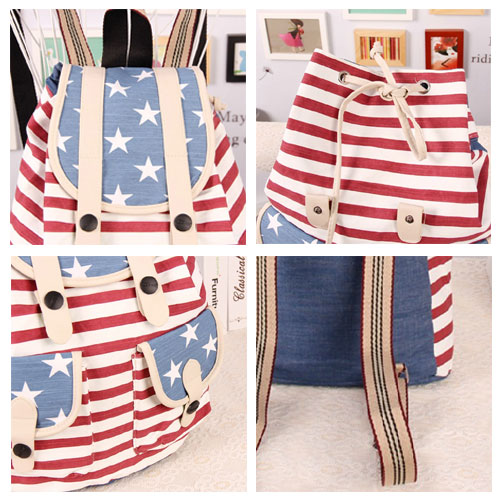 American Flag Donkey Pattern Print Backpack main image 1